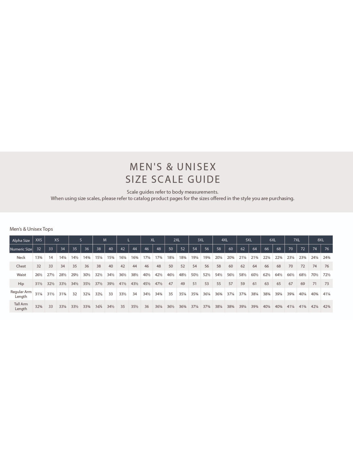 SIZECHART