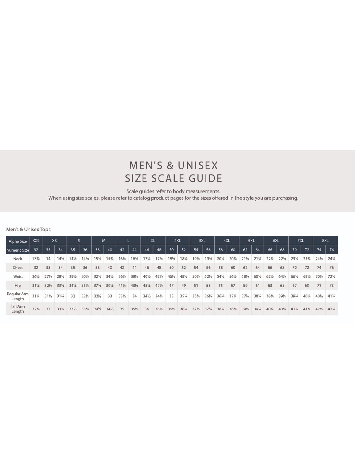 SIZECHART