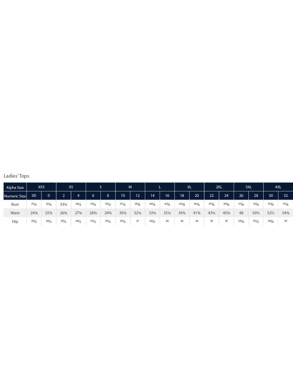 SIZECHART