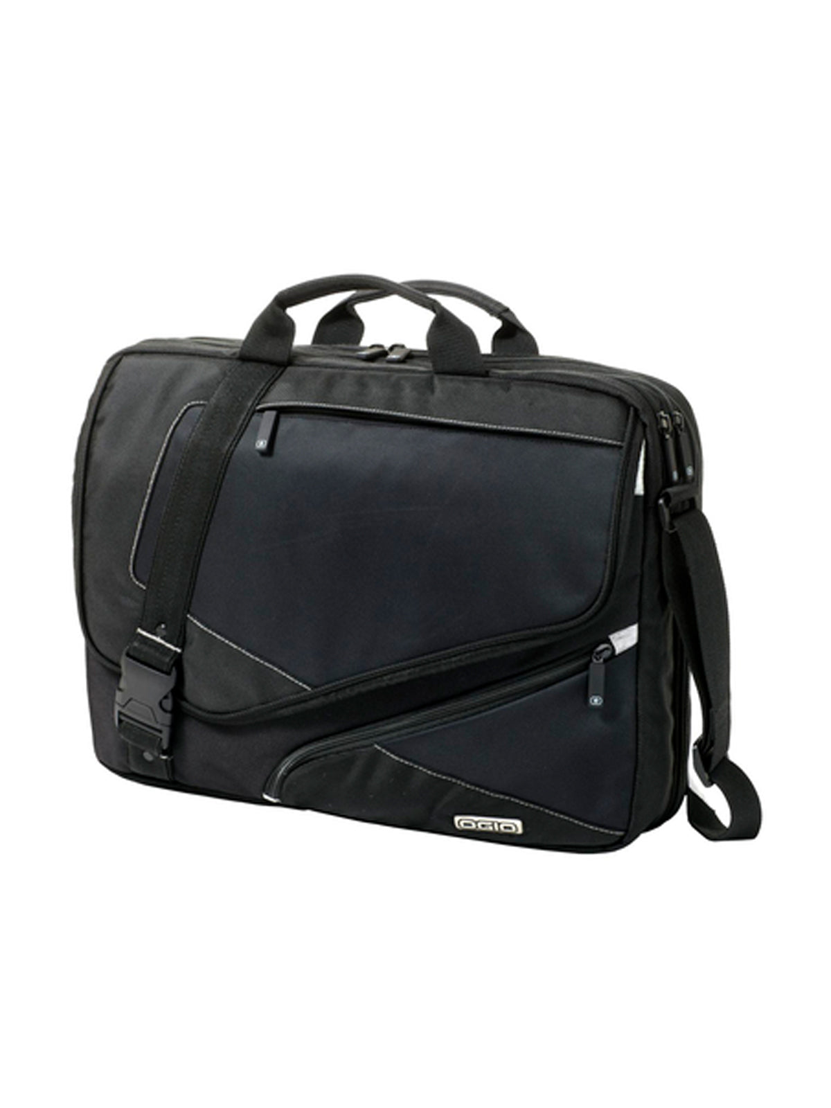 10-Pocket Voyager Messenger Bag - 117023 - Black/ Petrol