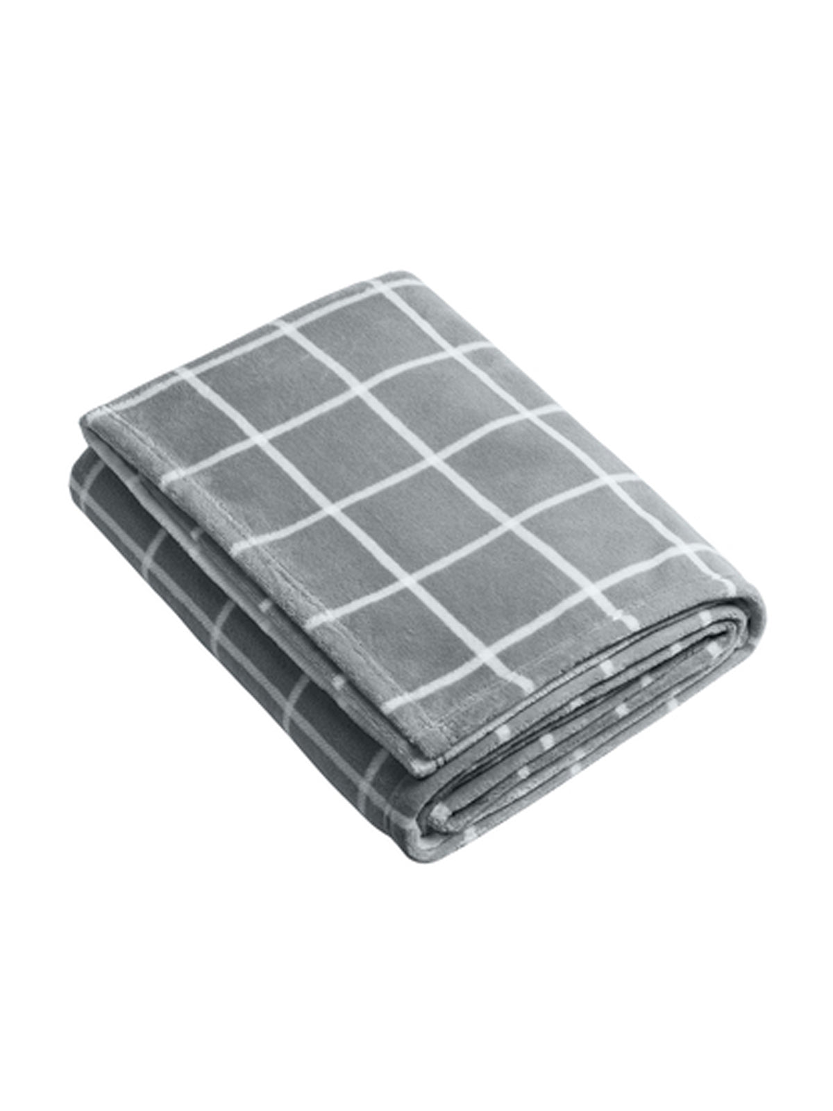 Ultra Plush Blanket - BP31 - Gusty Grey/ Marshmallow Check