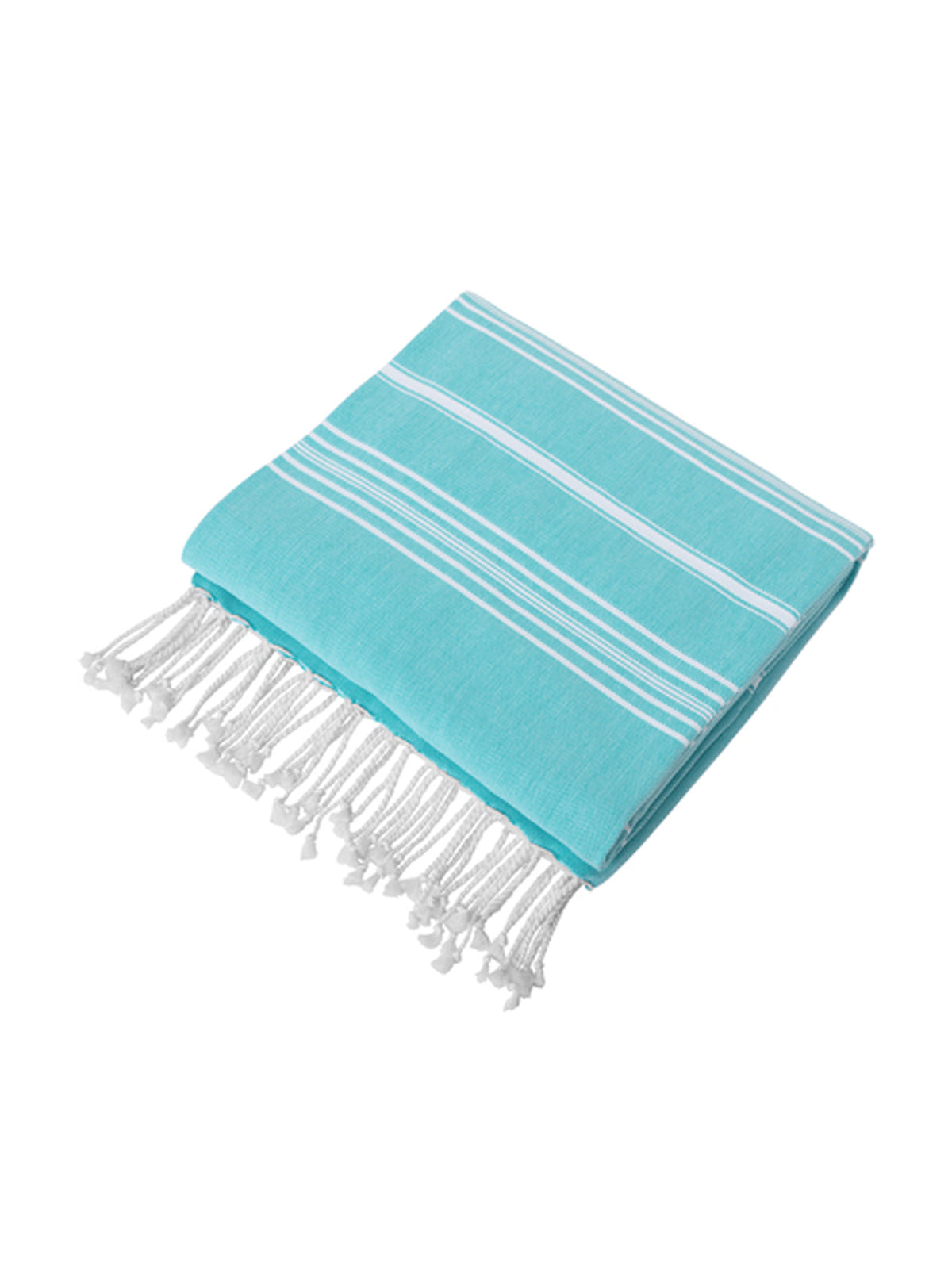 Stripe Pattern Cali Throw Blanket - BP90 - Aquamarine/ White