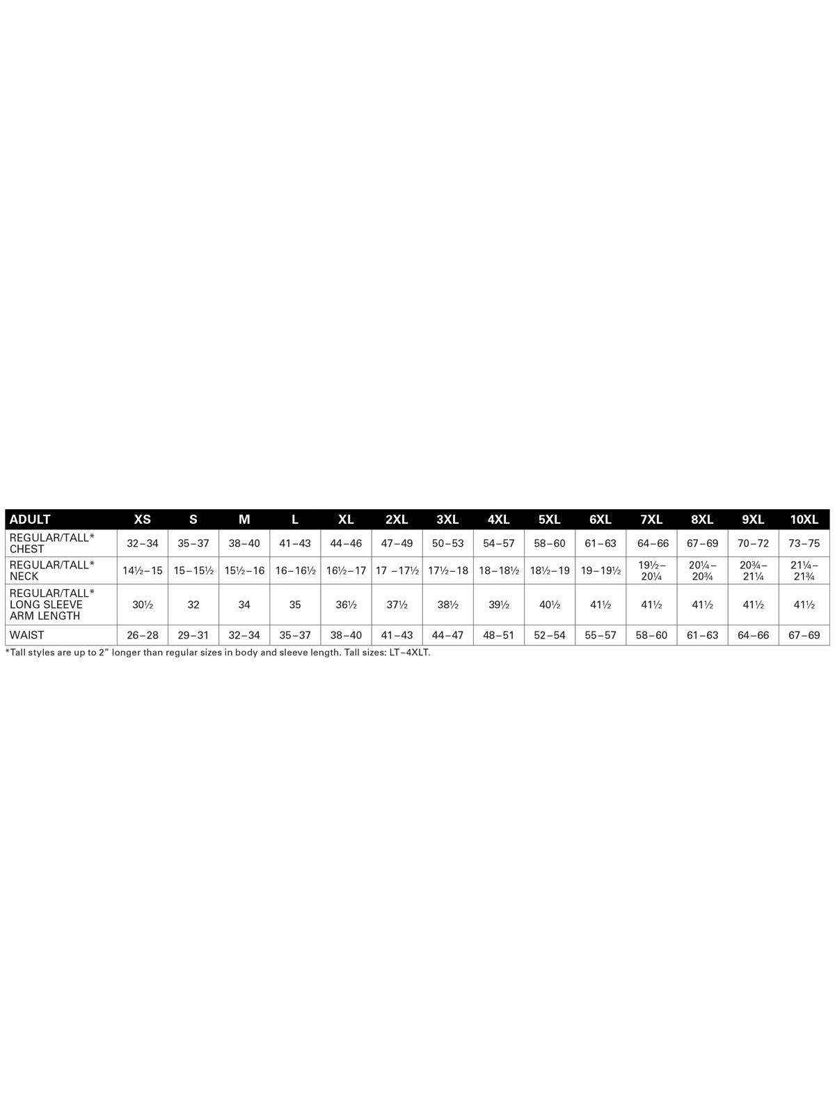 SIZECHART