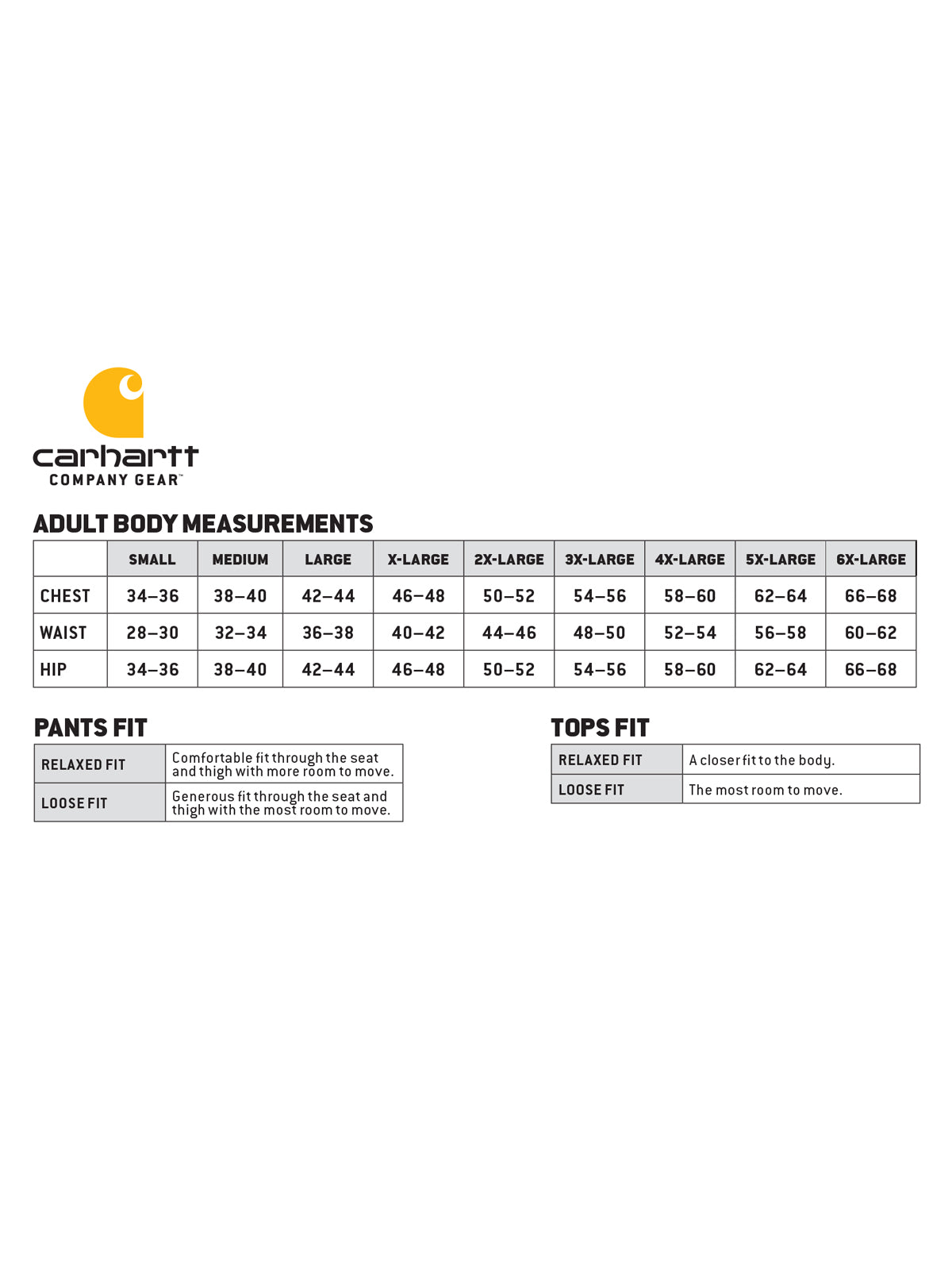 SIZECHART