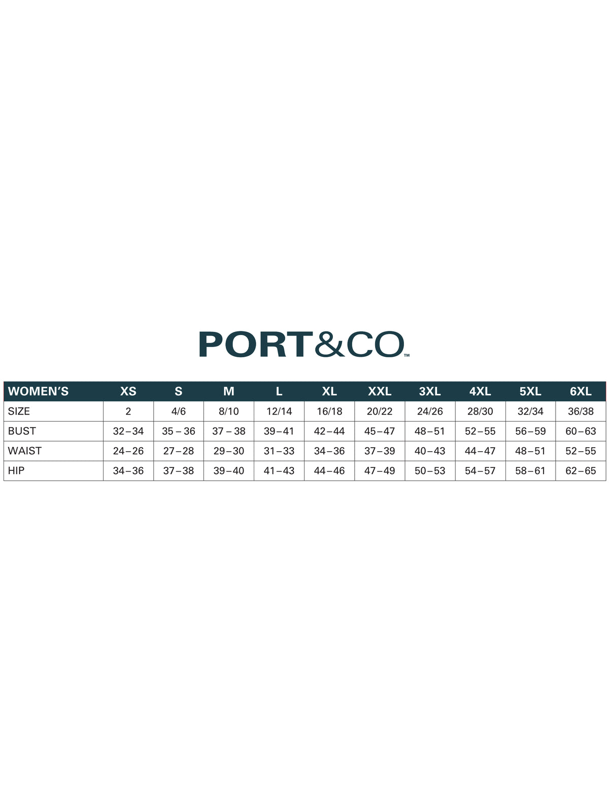 SIZECHART