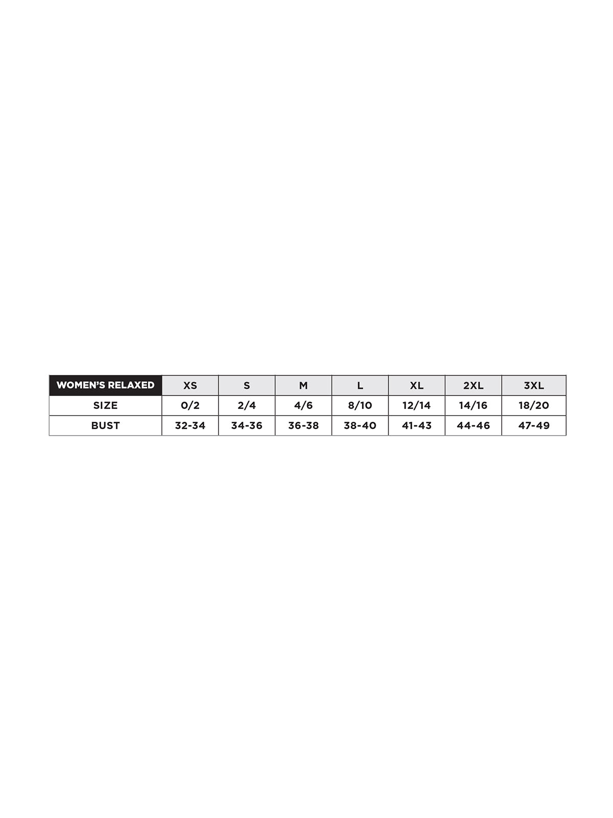 SIZECHART