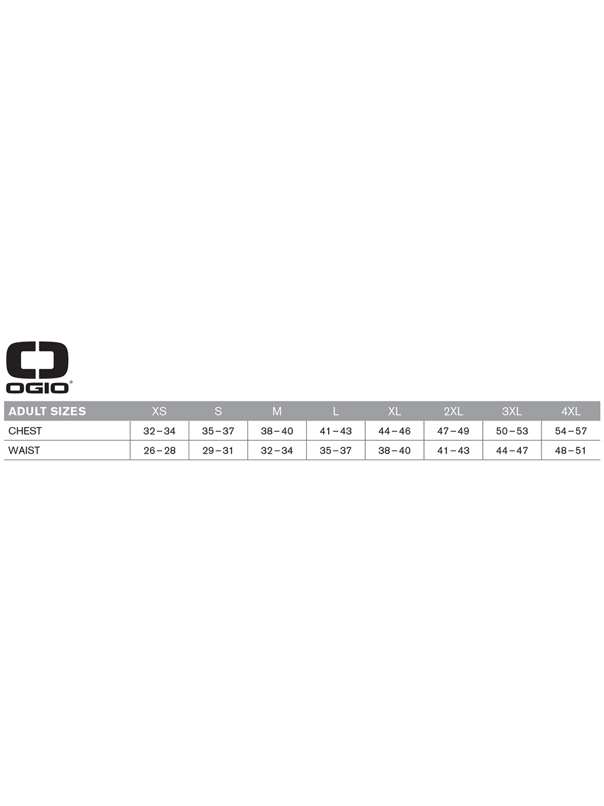 SIZECHART
