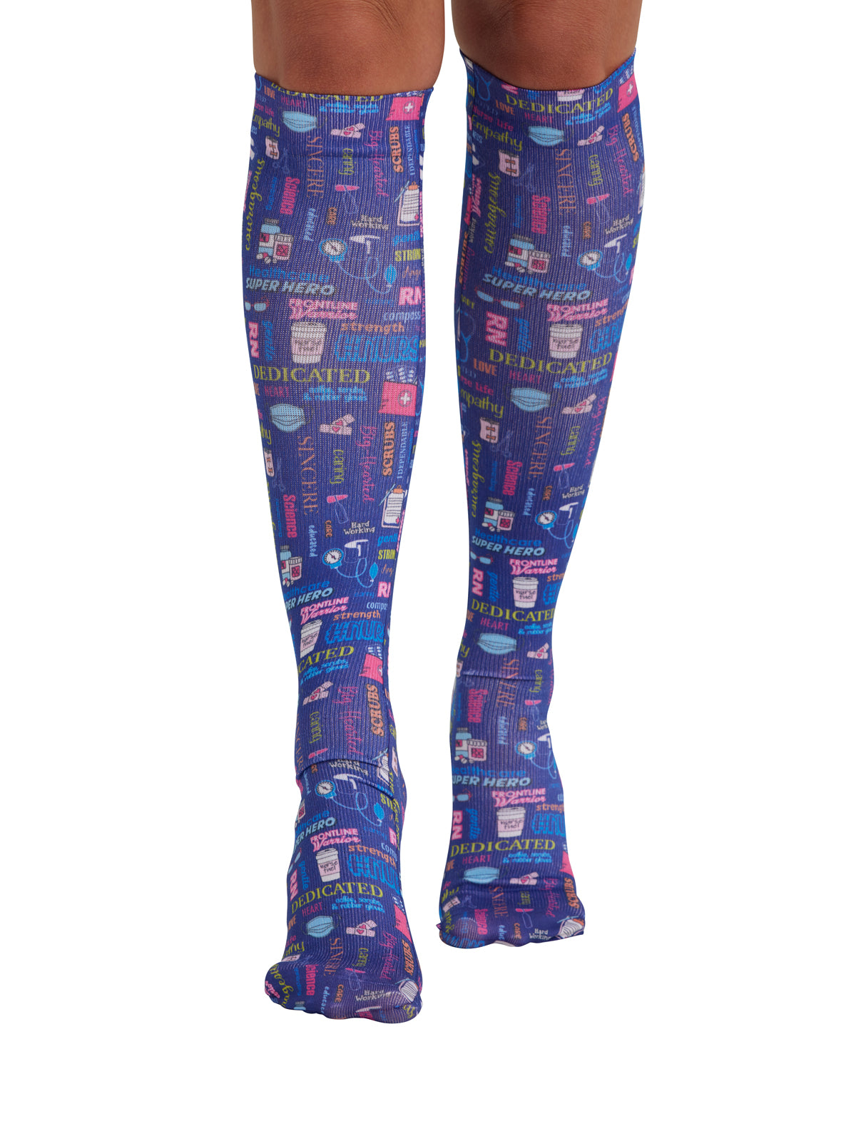 Women's Knee High 8-15 mmHg Compression Sock - COMFORTSUPPORT - Scrub Love