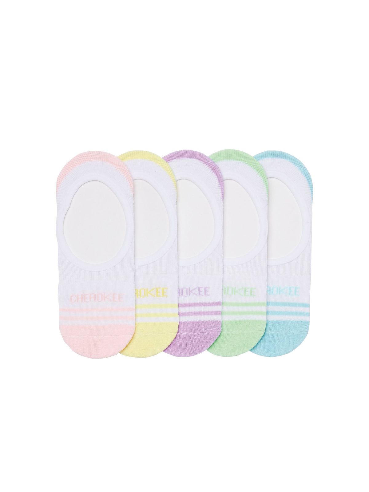 Women's No Show Socks (5 Pairs per Pack) - HIDEOUT - Pastel Parfait