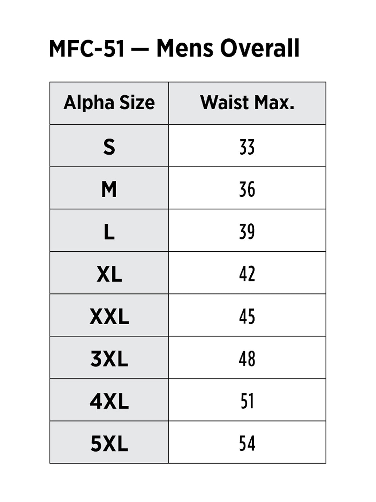 SIZECHART