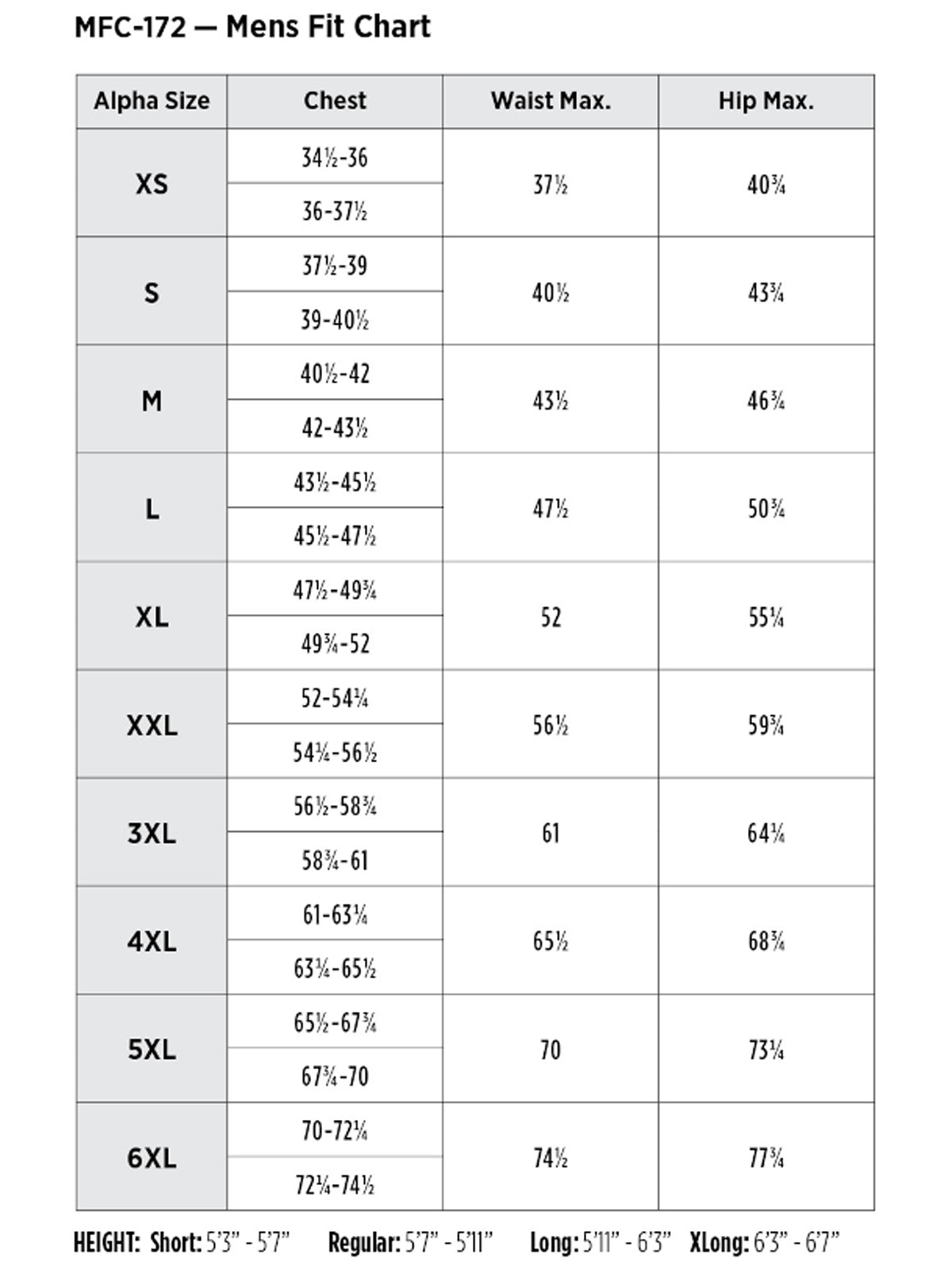 SIZECHART
