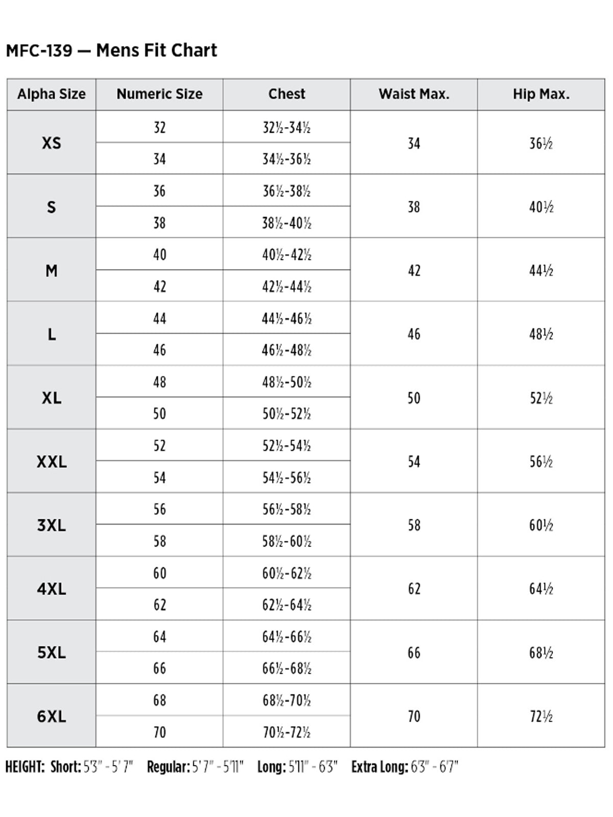 SIZECHART