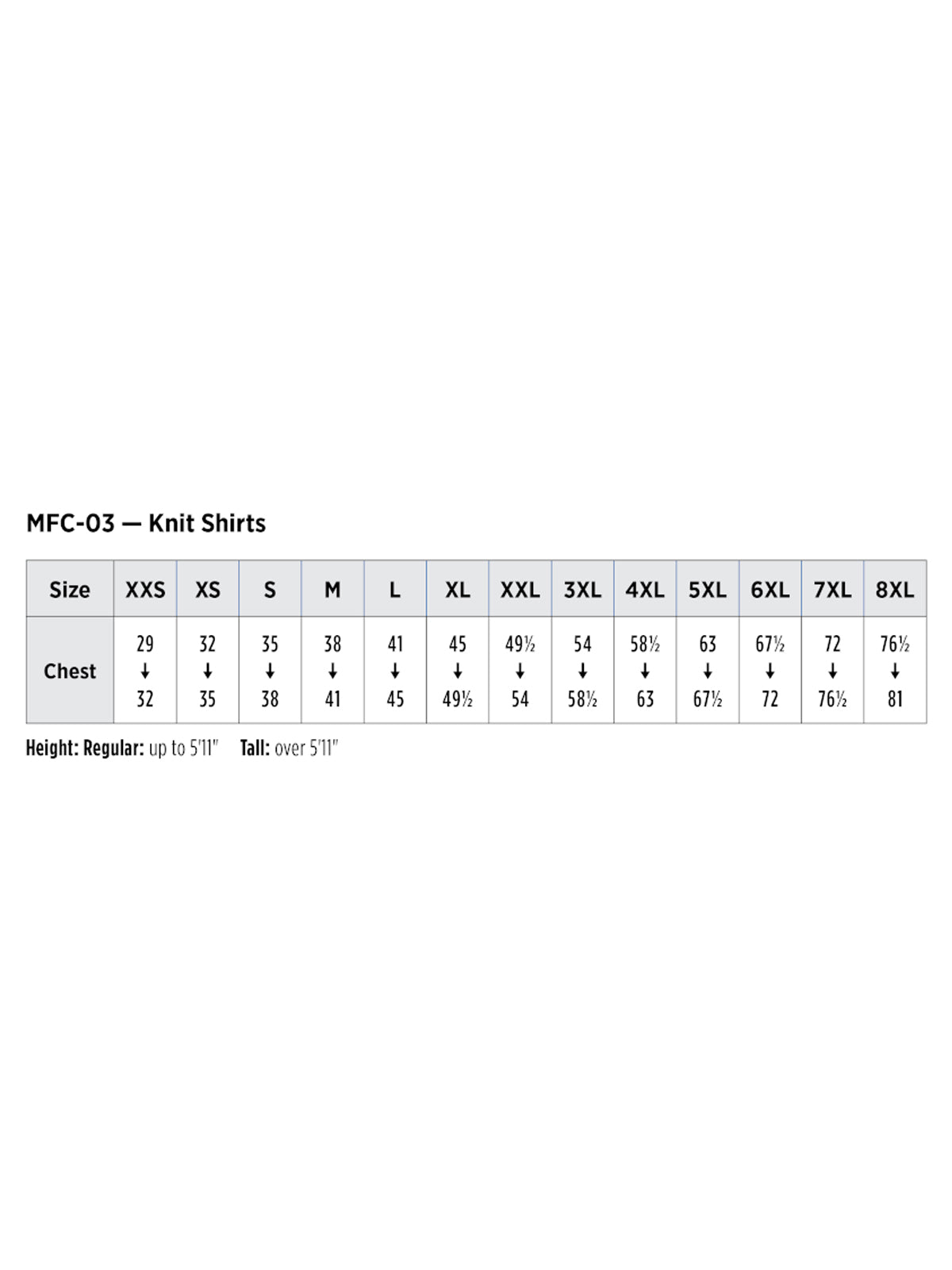 SIZECHART