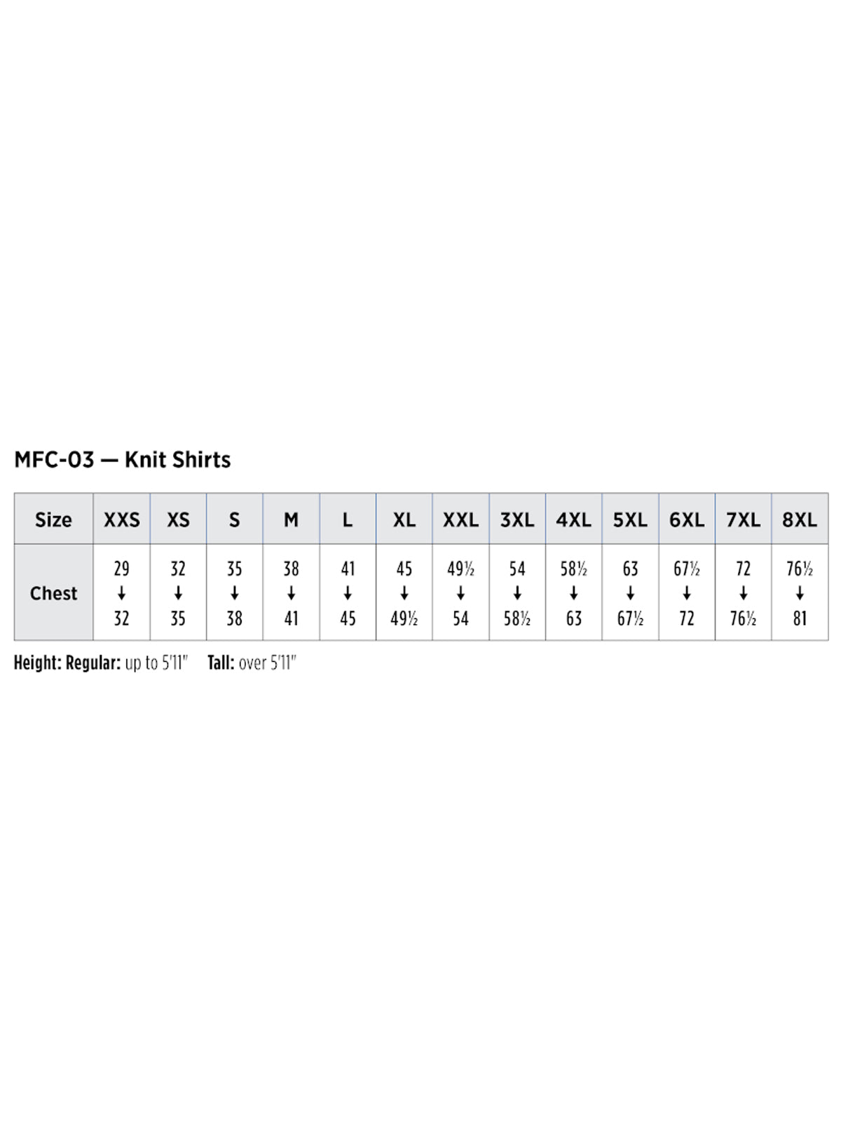 SIZECHART