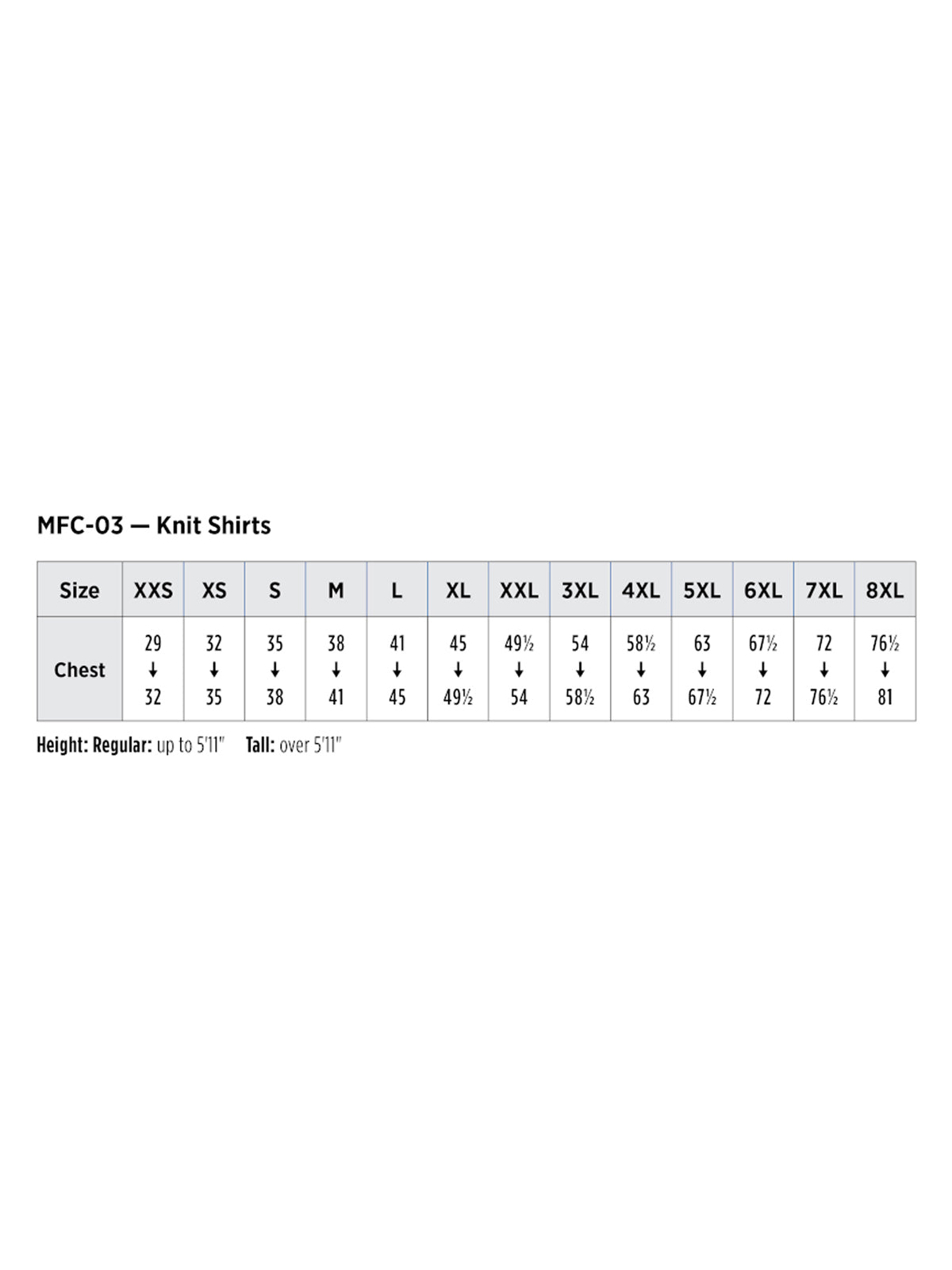 SIZECHART