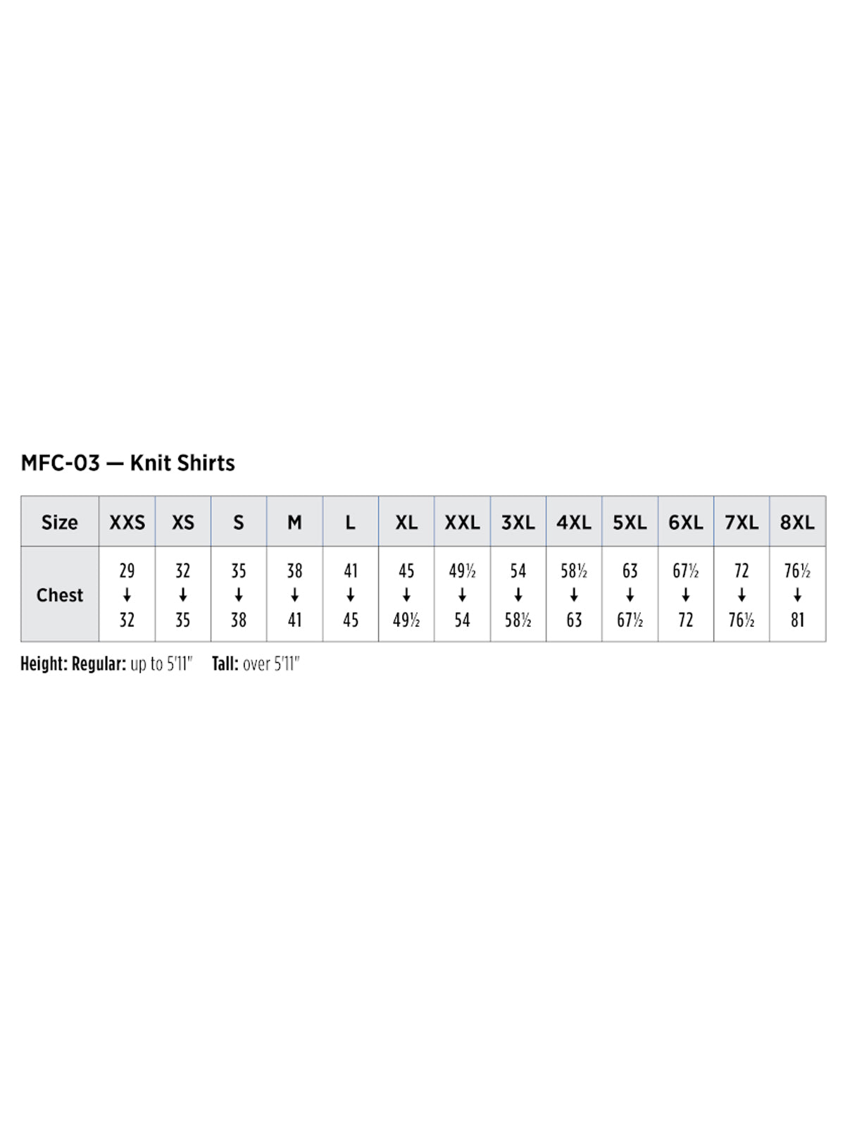 SIZECHART