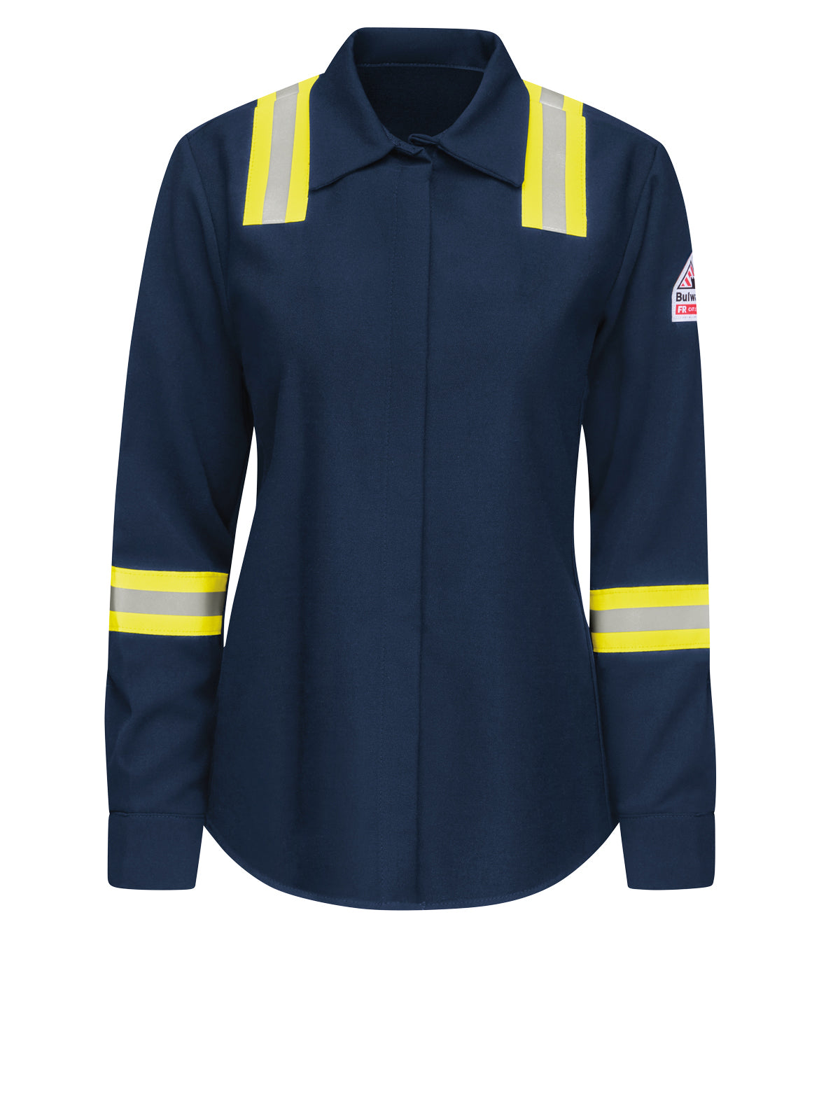 Women's Flame-Resistant Enhanced Visibility Shirt - SMS5 - Navy