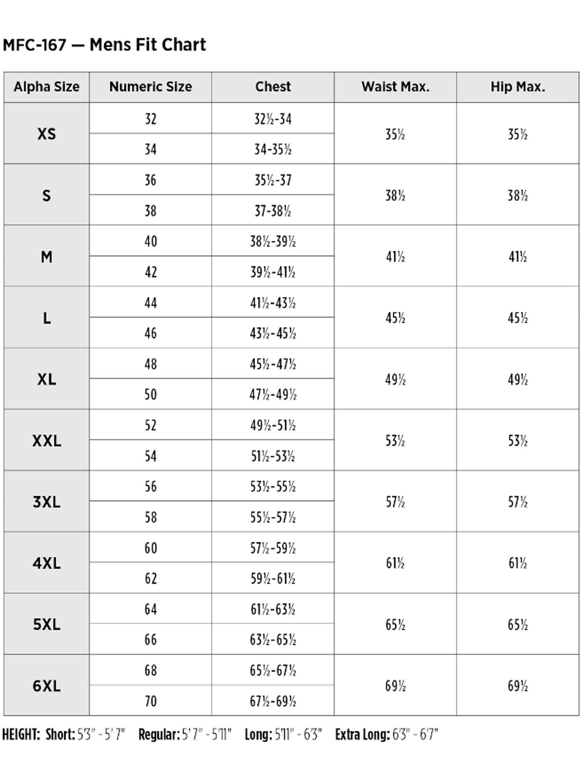 SIZECHART