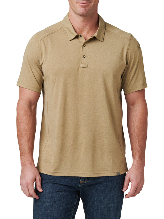 Men's Paramount Crest Short Sleeve Polo - 41298 - Elmwood Heather