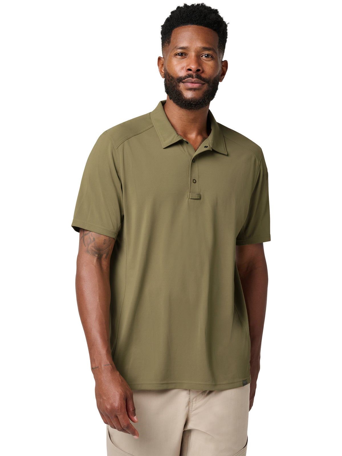 Men's Paramount Crest Short Sleeve Polo - 41298 - Covert Green