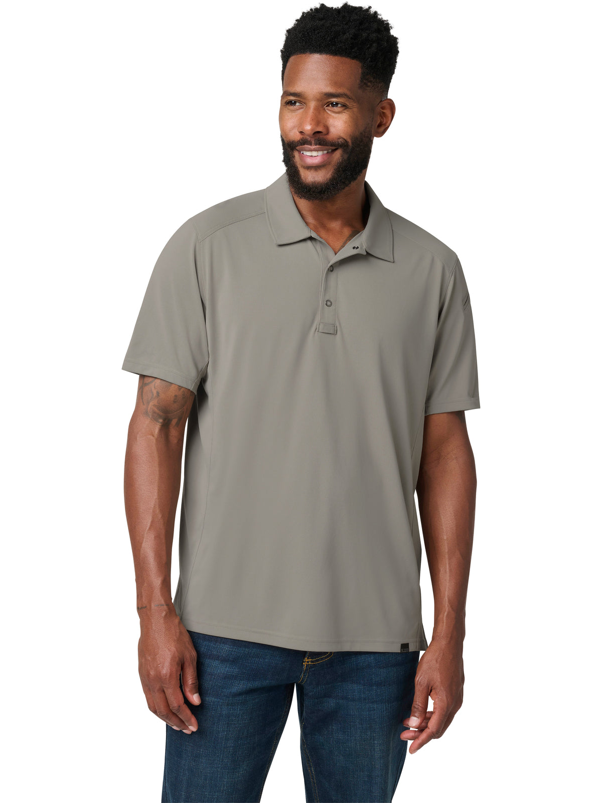 Men's Paramount Crest Short Sleeve Polo - 41298 - Mushroom