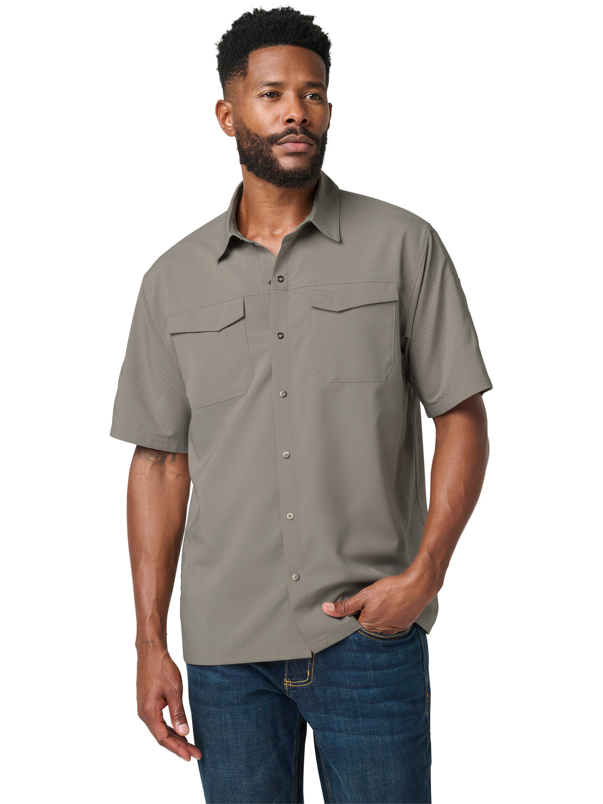 Men's Freedom Flex Short Sleeve Shirt - 71340 - Mushroom