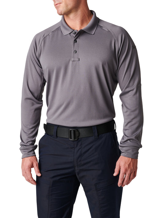 Men's Performance Moisture-Wicking Long Sleeve Polo - 72049 - Storm