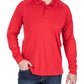 Men's Performance Long Sleeve Polo - 72049 - Range Red