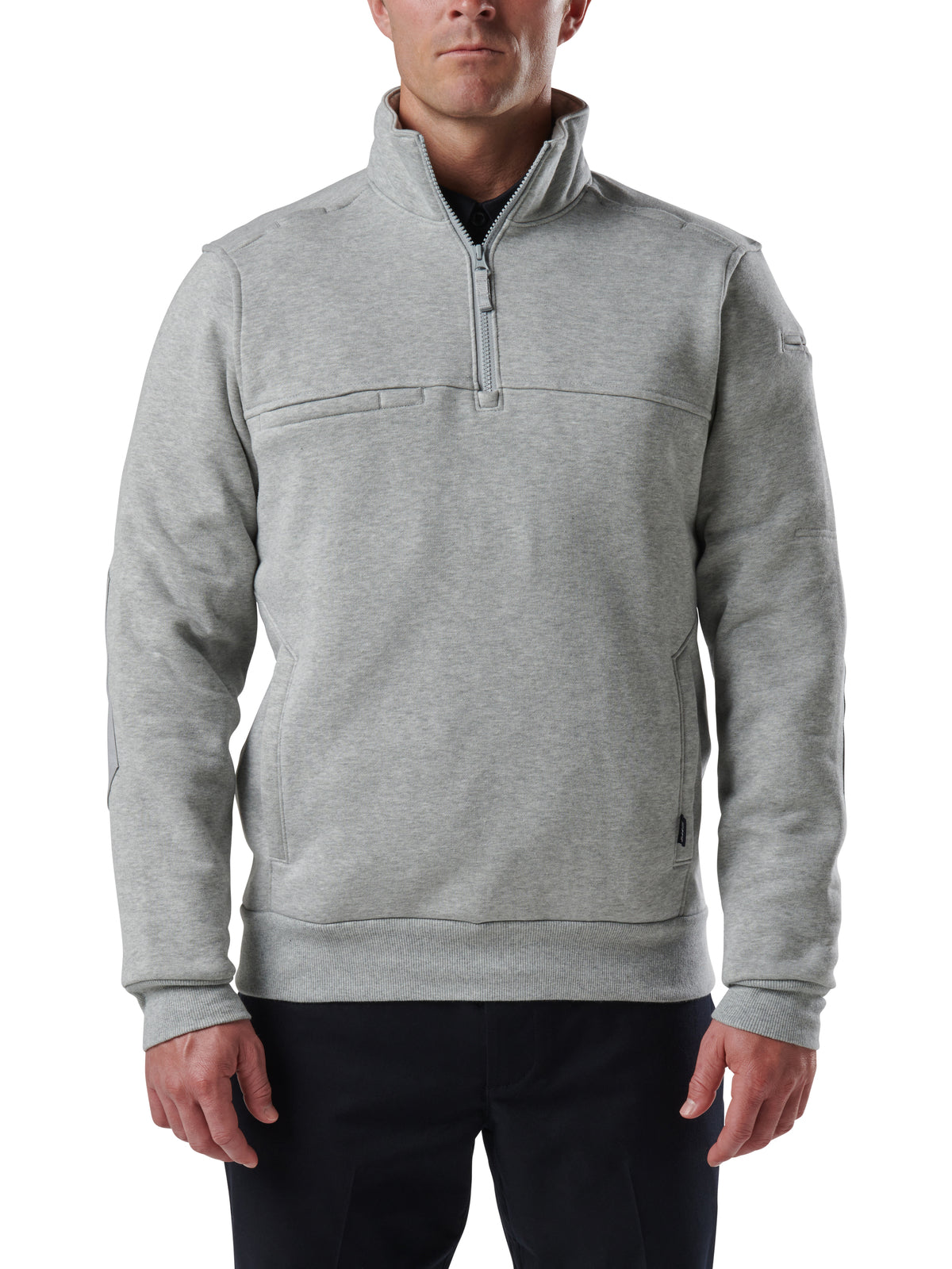 Men's Quarter-Zip Job Shirt - 72534 - Heather Grey