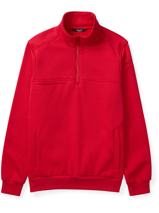 Men's Quarter-Zip Job Shirt - 72534ABR - Range Red