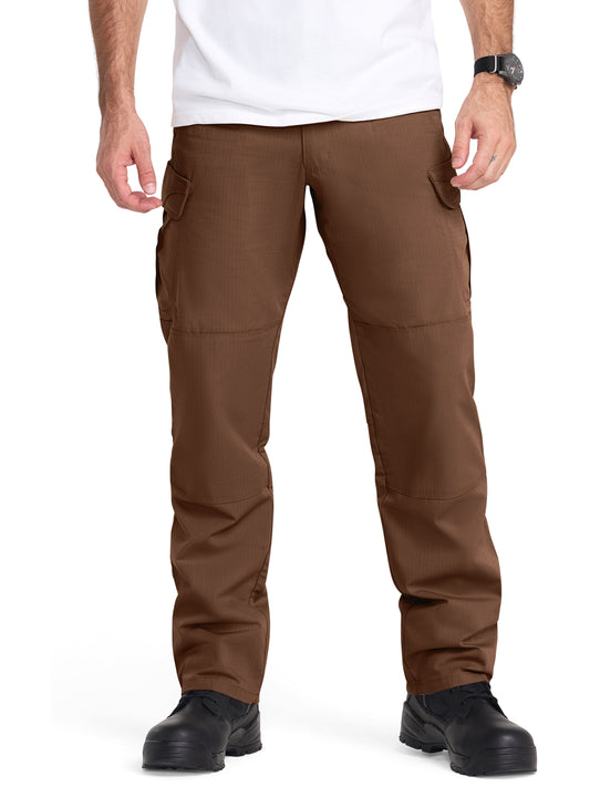 Men's Twelve-Pocket Stryke Flex-Tac Ripstop Tactical Cargo Pant - 74369 - Burnt
