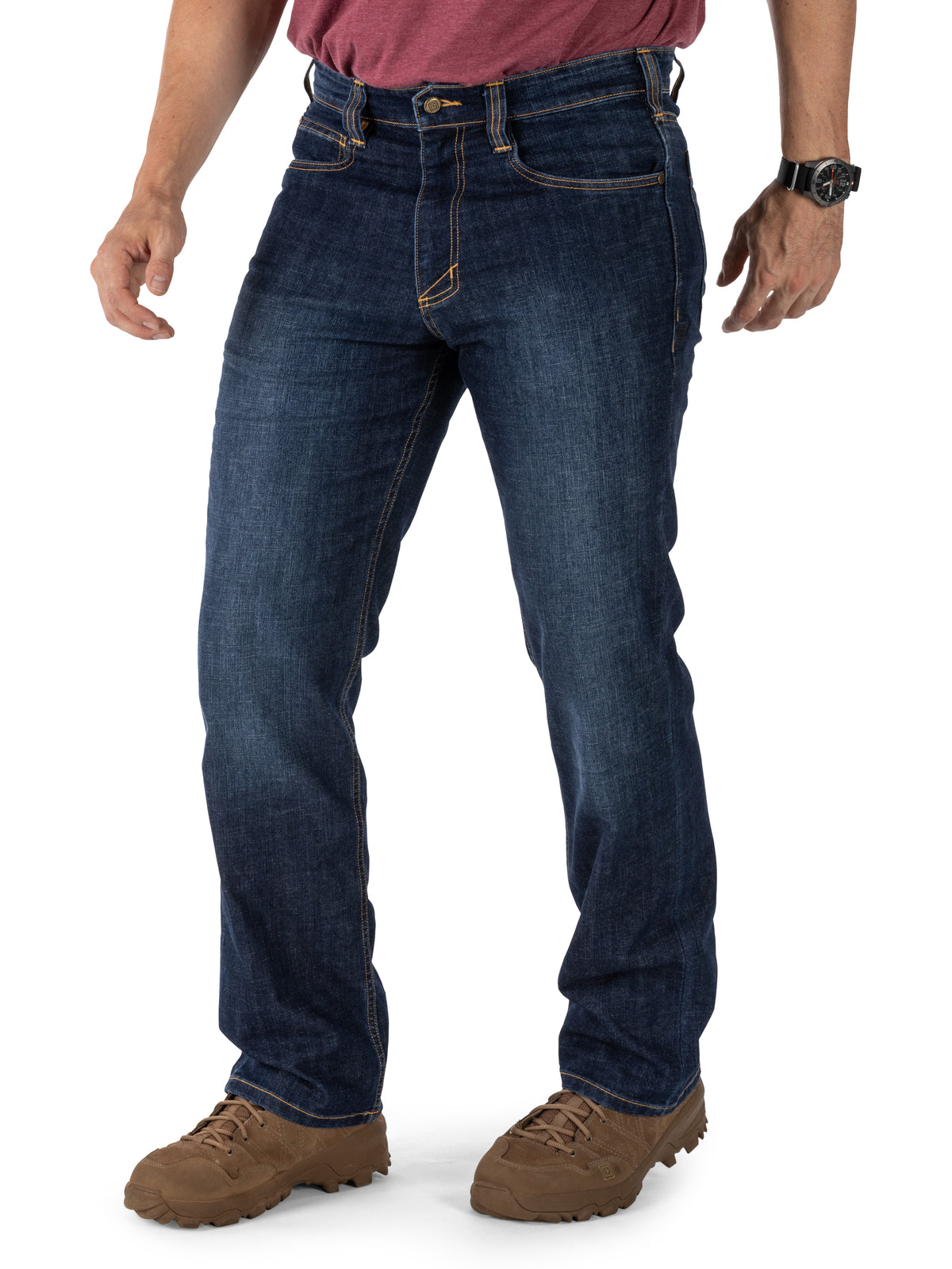 Men's Defender-Flex Jean - 74477ABR - Stone Wash Indigo