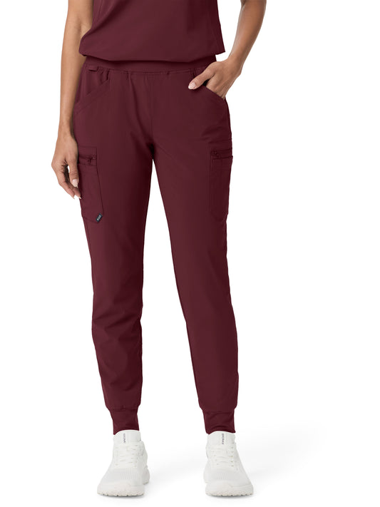 Women's Scrub Jogger - 7640027 - Burgundy