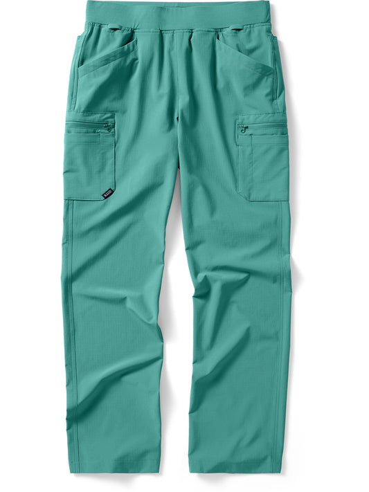 Women's Multi-Pocket Cargo Lightweight Stretch Scrub Pant - 7640054 - Lagoon