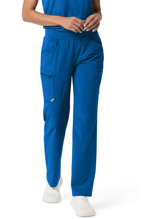 Women's Multi-Pocket Cargo Lightweight Stretch Scrub Pant - 7640054 - Royal Blue
