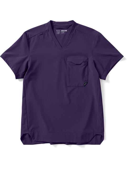 Men's One-Pocket V-Neck Stretch Scrub Top - 7710153 - Crown Jewel