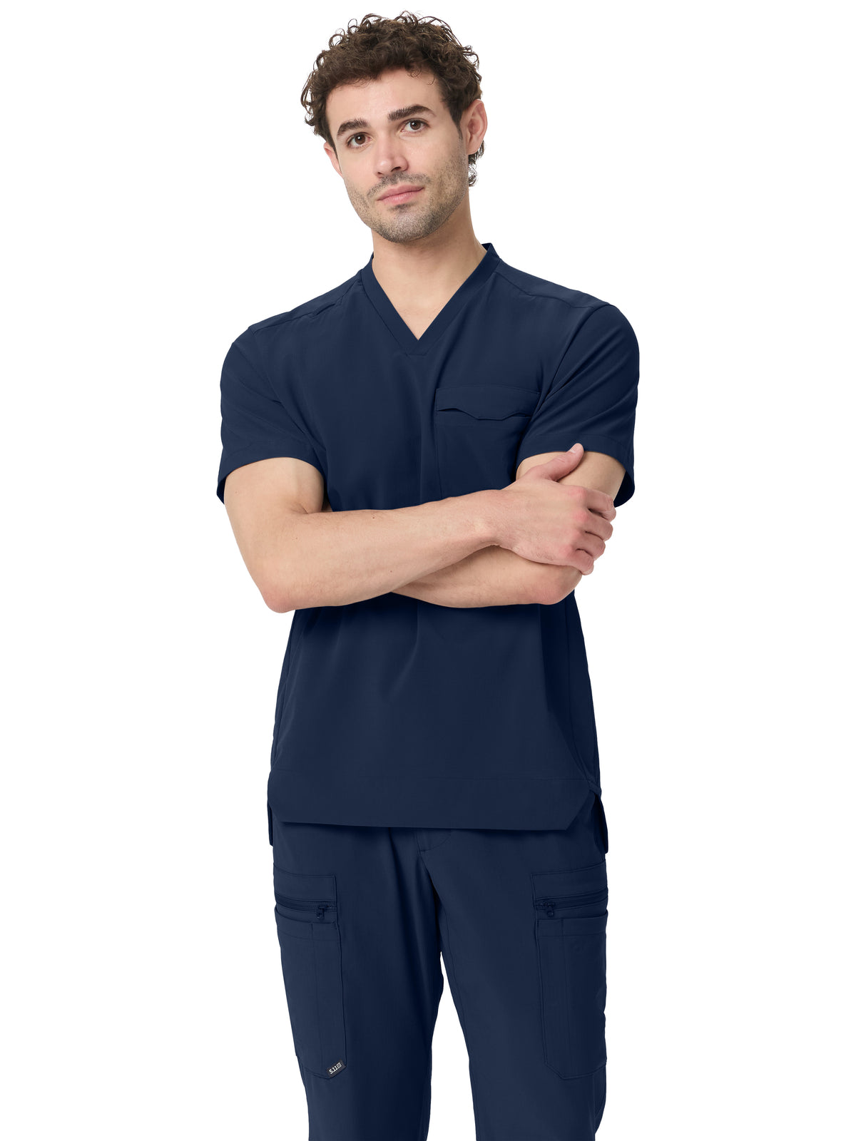 Men's One Pocket Scrub Top - 7710153 - Pacific Navy