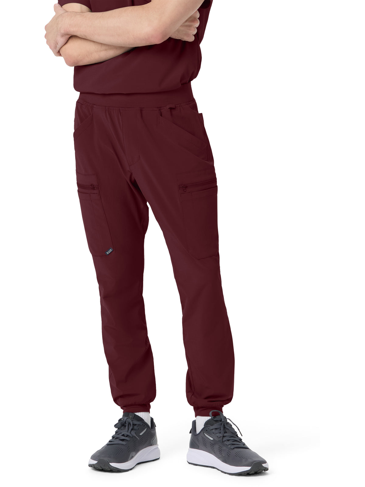 Men's Scrub Jogger - 7740117 - Burgundy