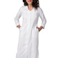 Women's Double Embroidered Dress - 2801 - White