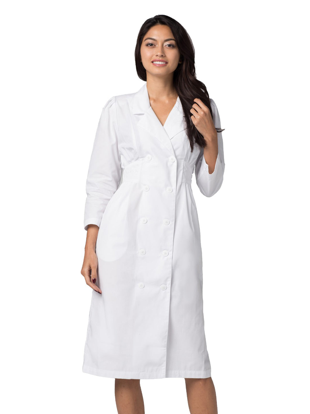 Women's Fitted Midriff Dress - 2810 - White