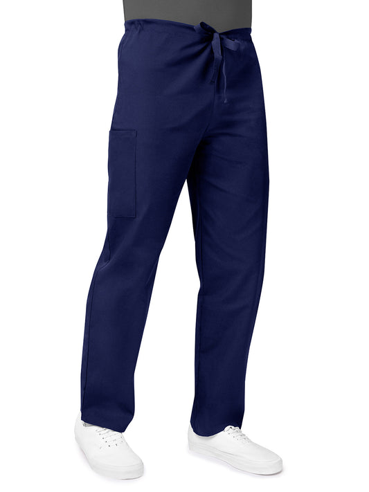 Unisex Natural-Rise Drawstring Tapered Leg Pant - 504 - Navy