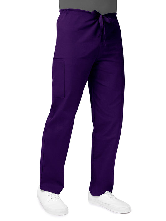 Unisex Natural-Rise Drawstring Tapered Leg Pant - 504 - Purple