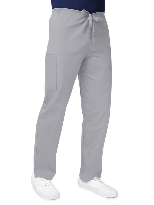 Unisex Natural-Rise Drawstring Tapered Leg Pant - 504 - Silver Gray