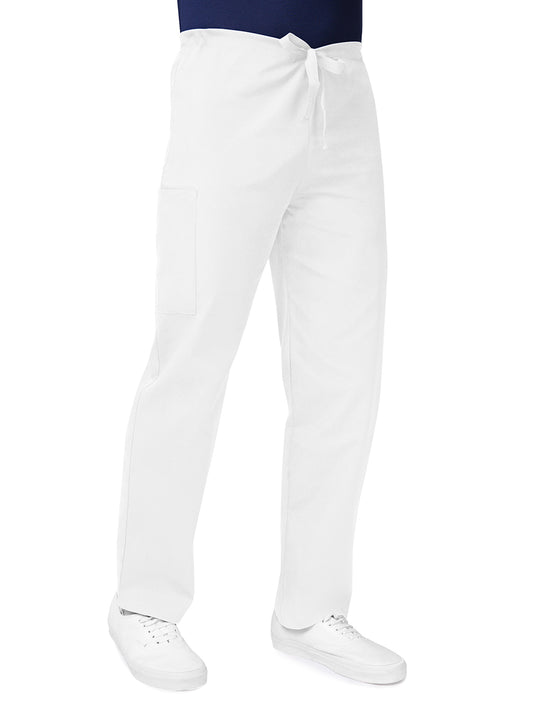 Unisex Natural-Rise Drawstring Tapered Leg Pant - 504 - White