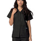 Women's Double Pocket Snap Front Top - 604 - Black