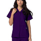 Women's Double Pocket Snap Front Top - 604 - Purple