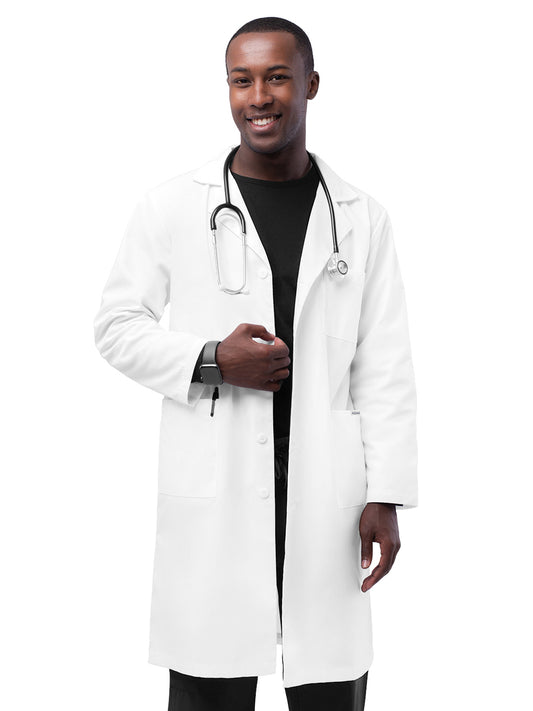 Unisex Five-Pocket 39" Lab Coat - 803 - White