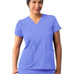 Women's Multi-Pocket V-Neck Top - A6008 - Ceil Blue
