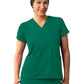 Women's Multi-Pocket V-Neck Top - A6008 - Hunter Green