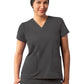 Women's Multi-Pocket V-Neck Top - A6008 - Pewter